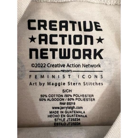 Creative Action Network Ruth Bader Ginsburg Cropped Tee NWOT Size small - Picture 3 of 6